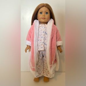 American Girl Doll Emily’s Pink Robe and Pajamas 2006-2013. Perfect Condition